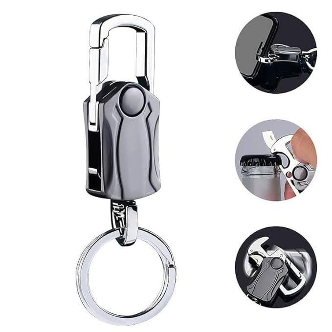 �4 in 1 Keychain Spinner Multi-Function Tool Waist Double Ring Keychain Gift